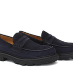Mocassino College  in camoscio blu e fondo in gomma leggera 5316RHSBLU 45 ROSSI 