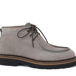 Polacchino stringato modello ingegnere in camoscio e profili in pelle color roccia con fondo in gomma leggera 1253PCHSC 120 ROSSI 