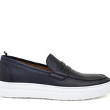 Slip on in vitello naturale blu sfumato con fondo in gomma leggera 9688DIXBLU 212  UN ROSSI 