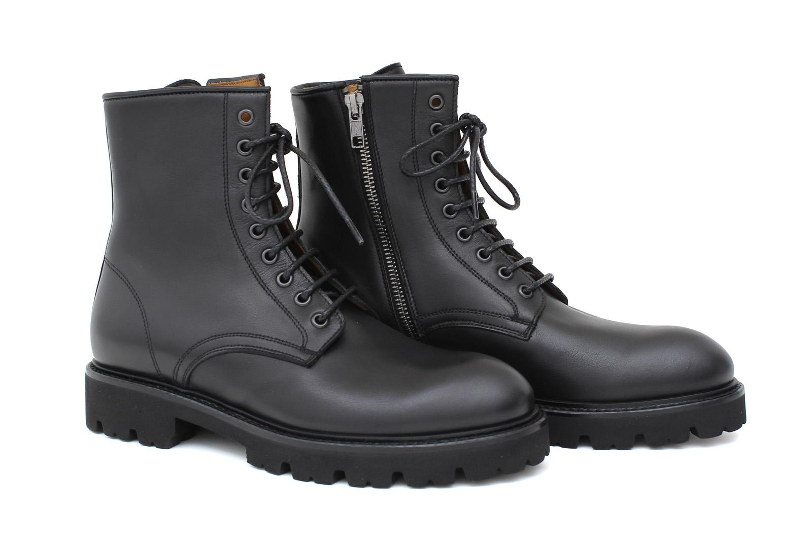 Anfibio donna in vitello nappato nero e fondo in gomma extralight D214PZVNE 37 ROSSI 