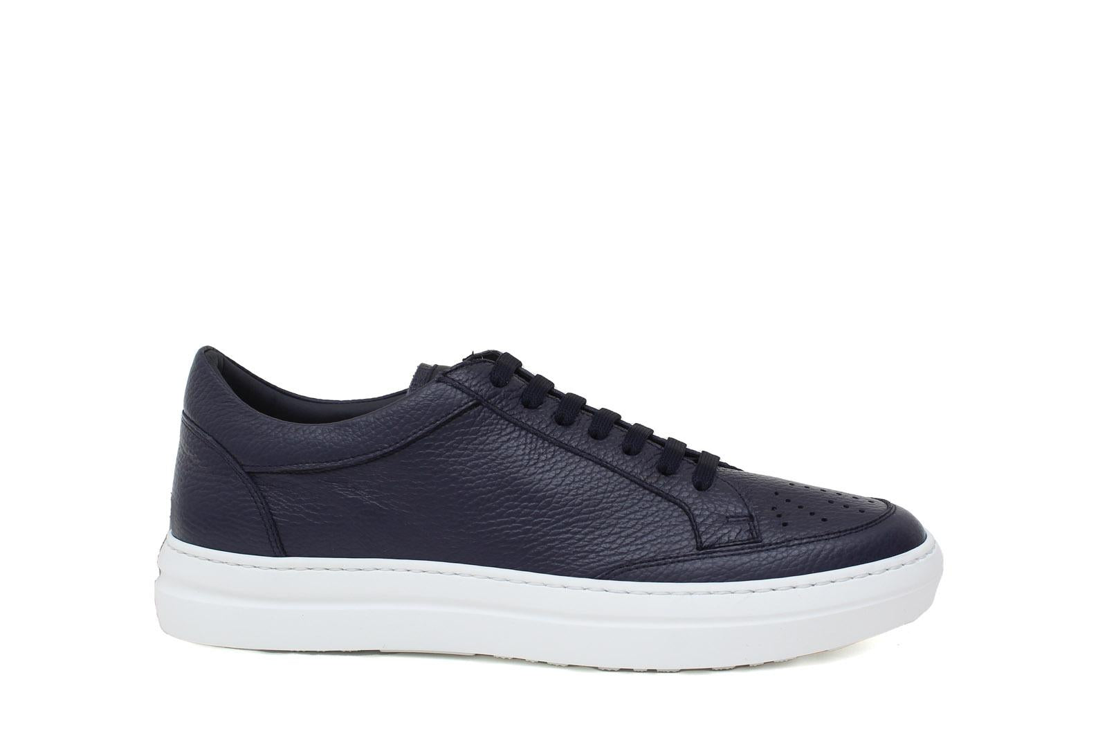 Sneaker in vitello bottalato color blu e fondo in gomma leggera 643VBOTTN 149 ROSSI 