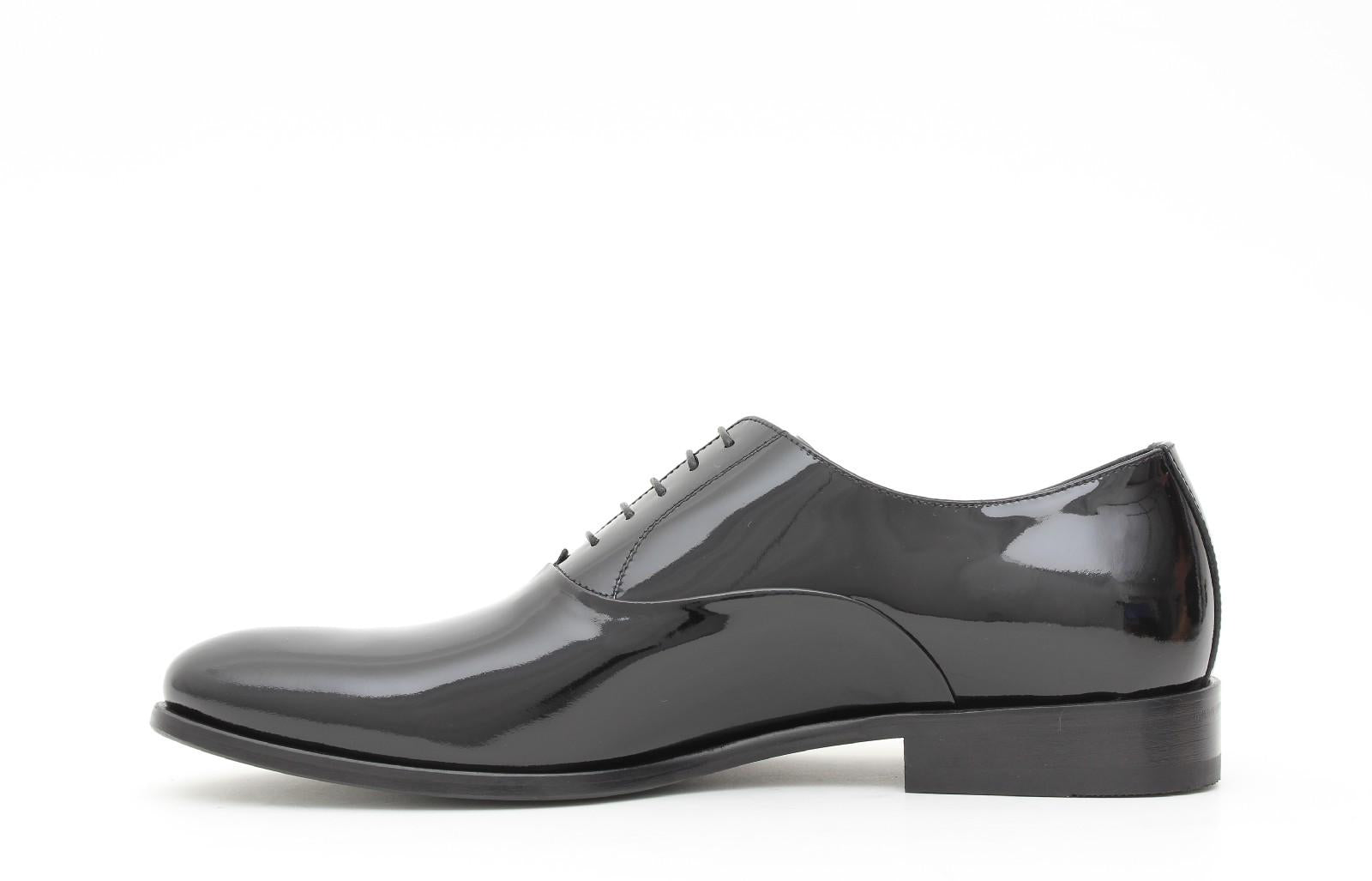 Francesina in vernice nero con fondo in cuoio 8635VN 250 ROSSI 
