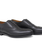 Francesina in stile inglese in vitello a pieno fiore colore nero con fondo cuoio antiscivolo 8292SERNER 1127 ROSSI 