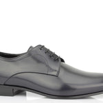 Derby in vitello spazzolato blu scuro con fondo in cuoio 4704TIBLU 234 ROSSI 