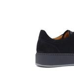 Sneaker stringata in suede blu con fondo in gomma tricolore 1043LHSBLU 36 ROSSI 