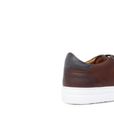Sneaker traforata in vitello naturale marrone con fondo in gomma leggera 238DCAS 382  UN ROSSI 