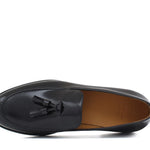 Mocassino con mappine in vitello spazzolato nero e fondo in gomma 7393SFGOCN 1030 ROSSI 