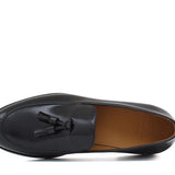 Mocassino con mappine in vitello spazzolato nero e fondo in gomma 7393SFGOCN 1030 ROSSI 