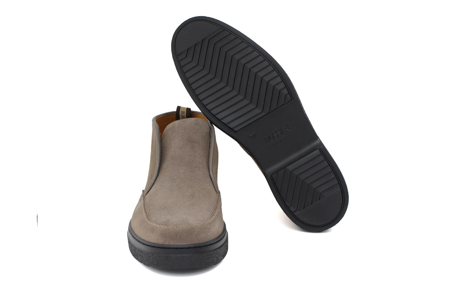 Polacchino con elastico centrale in camoscio  color sabbia e fondo in gomma leggera 1602PCHSBIS 1093 ROSSI 