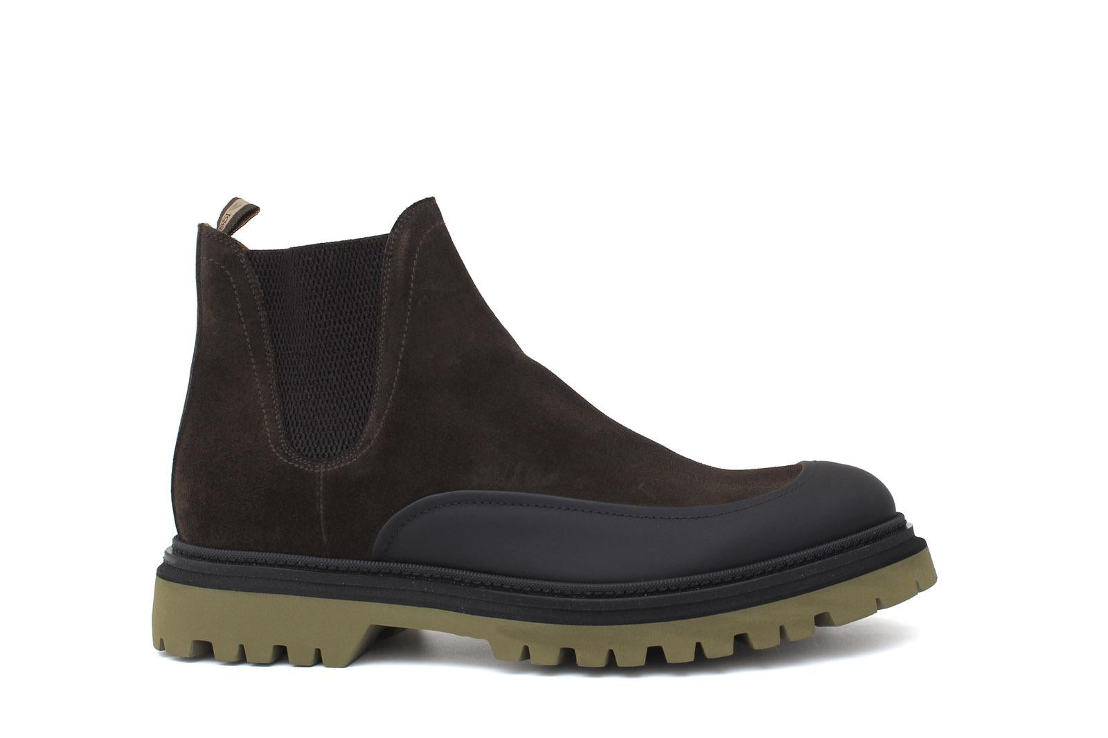 Beatles  in camoscio ingrassato testa di moro e riporto in caucciù con fondo gomma leggero 414PEBHSMO 130 ROSSI 