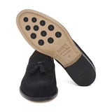 Mocassino con nappine in camoscio blu e fondo cuoio antiscivolo 7393CCRIB 211 ROSSI 