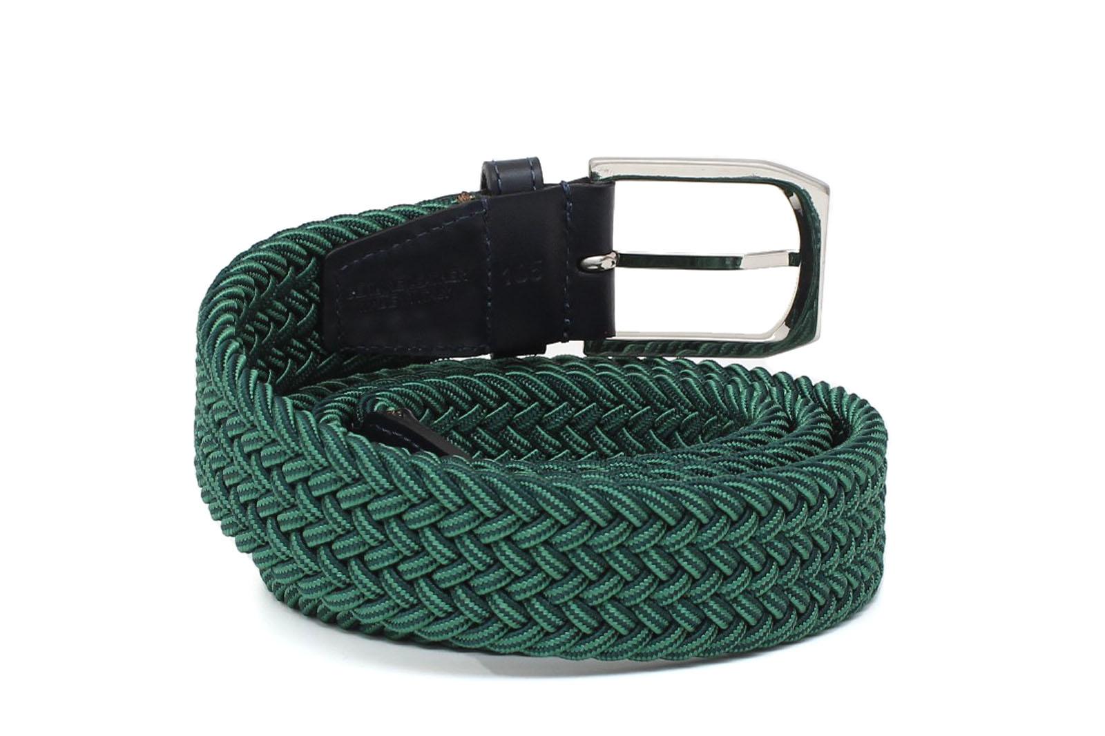 Cintura elasticizzata color verde con fibbia h 35 in nikel ODINVERB 132 ROSSI 