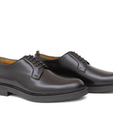 Derby liscio in vitello spazzolato testa di moro con fondo in gomma 403RCALTM 1037 ROSSI 