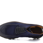 Stivaletto stringato in camoscio ingrassato navy e fondo in gomma leggera 119PRHSBLU 1063 ROSSI 