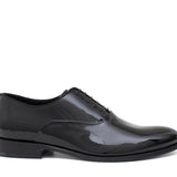 Francesina in vernice nero con fondo in cuoio 7607VN 87 ROSSI 