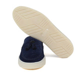 Slip-on con nappine in camoscio navy e fondo in gomma cucito 622CAFO 354  UN ROSSI 