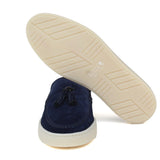 Slip-on con nappine in camoscio navy e fondo in gomma cucito 622CAFO 354  UN ROSSI 