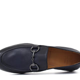 Mocassino con accessorio a sacchetto intero in vitello naturale blu sfumato con fondo cuoio antiscivolo 269DIXB 1016 ROSSI 