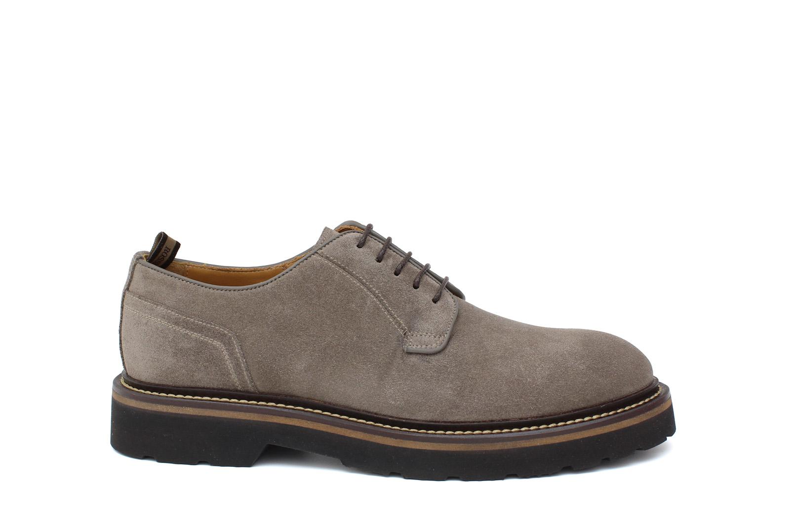 Derby in suede color sabbia e fondo in gomma leggera 9265HSBIS 1066 ROSSI 