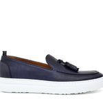 Slip on in vitello naturale navy sfumato e fondo in gomma leggera 8737DIXJE 105 ROSSI 