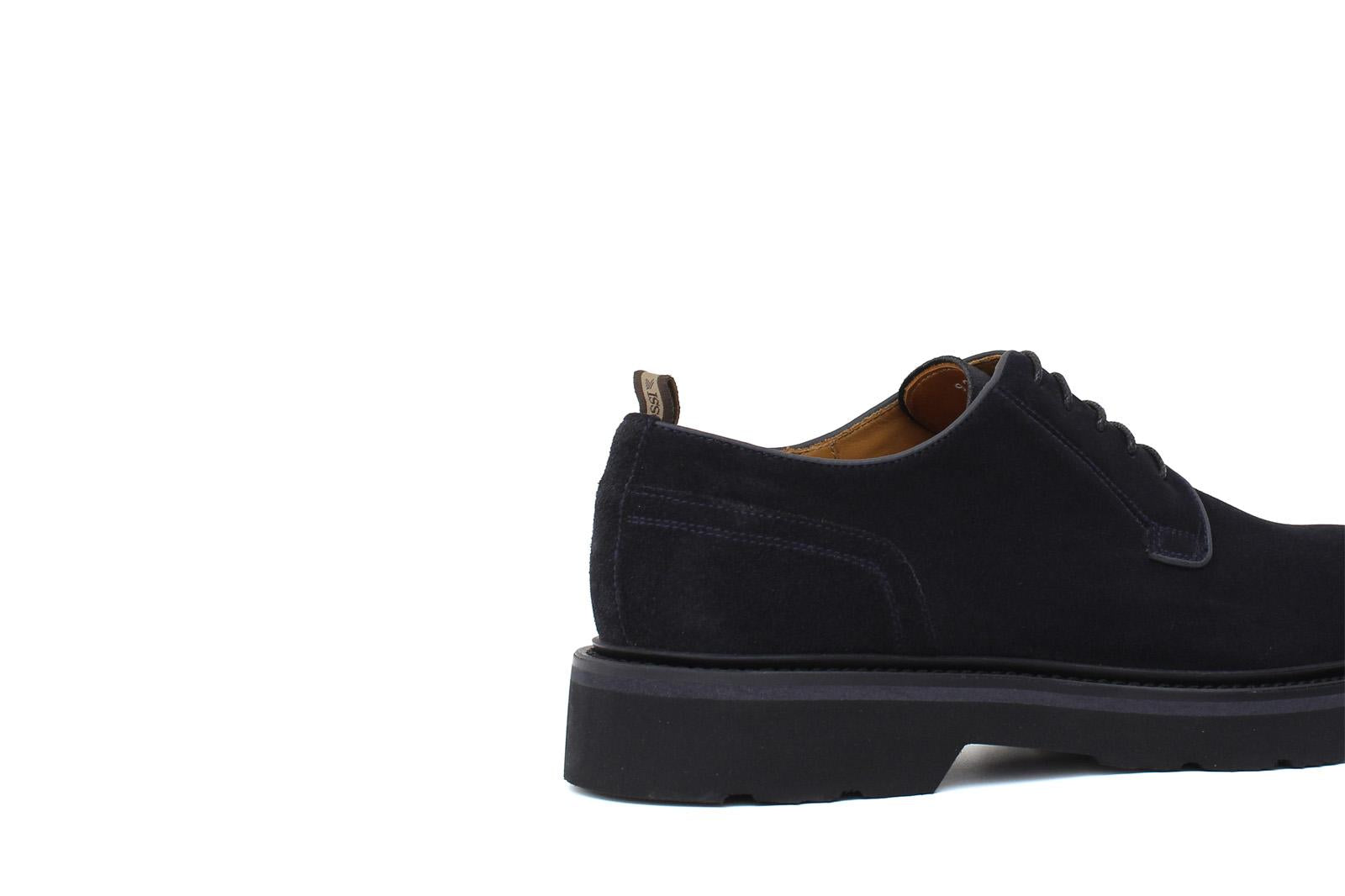 Derby in suede color blu e fondo in gomma leggera 9265HSBLU 1142 ROSSI 