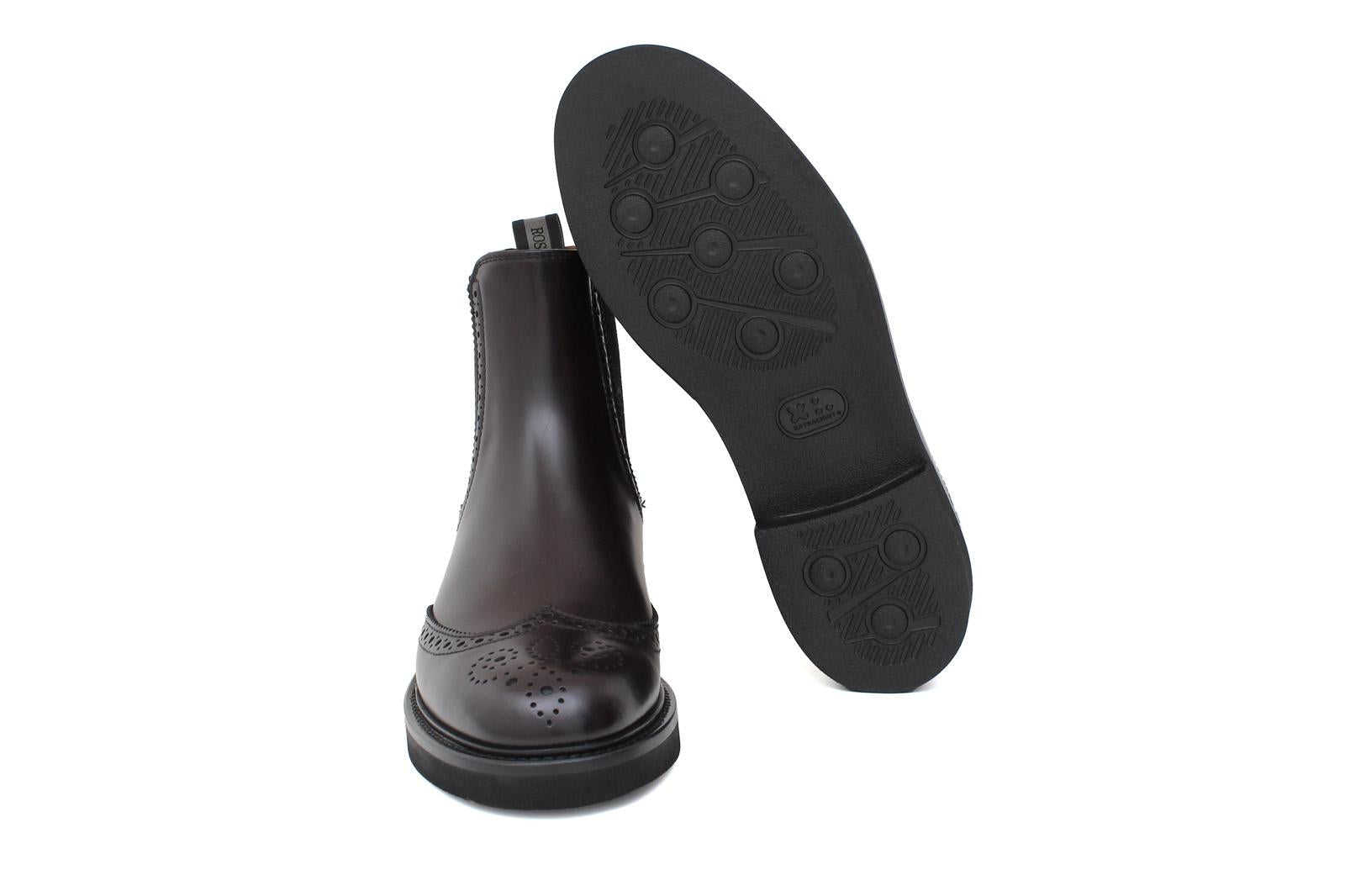 Beatles donna stile inglese in vitello spazzolato bordo' e fondo in gomma leggera D217PCBOR 22 ROSSI 