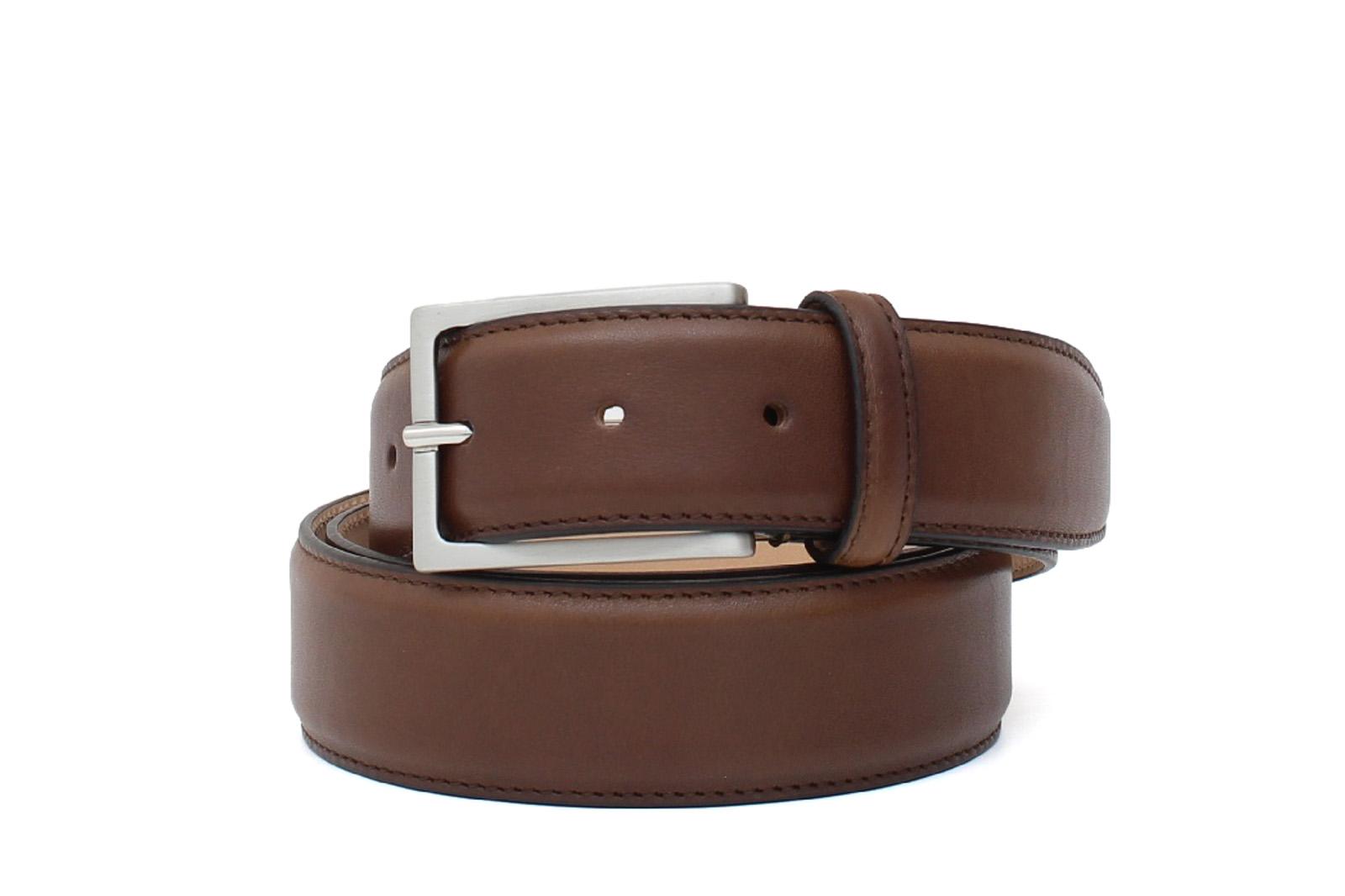 Cinta h 35 in vitello naturale marrone sfumato con fibbia nichel  satinato F0477NKDIXCAS 91 ROSSI 