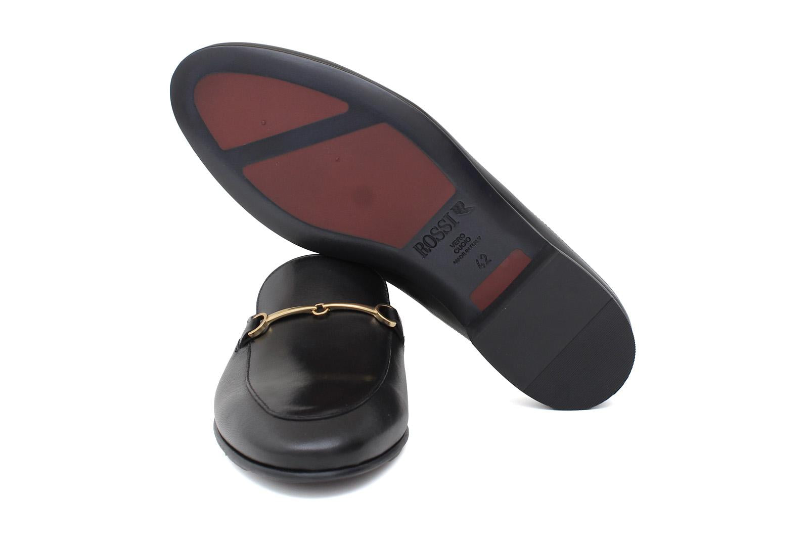 Sabout in nappa nero con fondo in cuoio antiscivolo 7829NAPNE 1138 ROSSI 