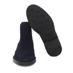 Beatles stile inglese in camoscio color blu  con fondo in gomma cucito blake 166PRHSBLU 218 ROSSI 