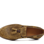 Mocassino in camoscio lavato color cuoio con fondo in gomma porosa leggera 9624TSE 300 ROSSI 