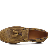 Mocassino in camoscio lavato color cuoio con fondo in gomma porosa leggera 9624TSE 300 ROSSI 