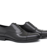Francesina con puntalino in vitello spazzolato nero con fondo in  gomma<BR/> 300GOTNER 963 ROSSI 