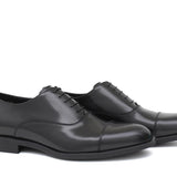 Francesina con puntalino in vitello spazzolato nero con fondo in  gomma<BR/> 300GOTNER 963 ROSSI 