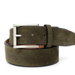 Cinta in camoscio verde h 40 con fibbia nikel satinato FB3421HSA 40 ROSSI 