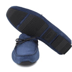 Drive in camoscio navy con riporti in pelle e fondo in gomma con inserti 6090FOLTRE 172 ROSSI 