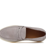 Slip on in camoscio color roccia con fondo in gomma cucita 645FLOT 70  UN ROSSI 