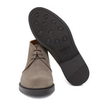 Polacchino stringato in camoscio color sabbia con fondo in gomma 084RHSBIS 150 ROSSI 