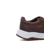 Sneaker in vitello naturale color marrone sfumato e fondo in gomma leggera vibram 1255VCAS 1147 ROSSI 