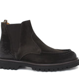 Stivaletto modello beatles in camoscio ingrassato testa di moro e fondo in gomma leggera 881PHSMOD 420 ROSSI 