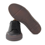 Sneakers in vitello morbido nero con fondo in gomma 643LPNE 1061 ROSSI 