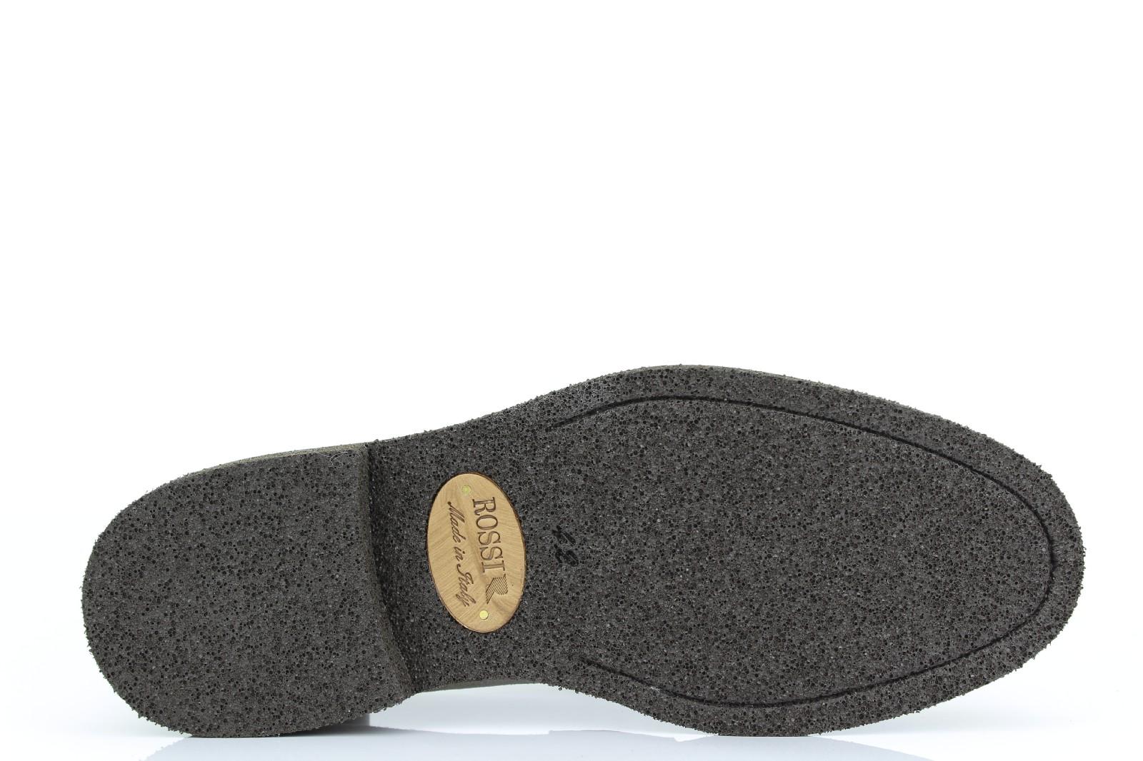 Mocassino in camoscio anticato color roccia con fondo in gomma leggera cucita 7631RUSCL 504 ROSSI 