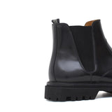 Stivaletto modello beatles in vitello spazzolato semilucido nero e fondo in gomma leggera 881PCN 398 ROSSI 