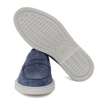 Mocassino in camoscio color jeans con fondo in gomma leggera 1470TZAF 127 ROSSI 