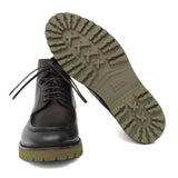 Polacchino stringato in vitello anticato testa di moro e fondo in gomma leggera 460PBTM 68 ROSSI 