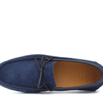 Drive in camoscio navy con riporti in pelle e fondo in gomma con inserti 6090FOLTRE 172 ROSSI 