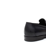 Mocassino con mascherina in vitello spazzolato blu scuro e fondo in cuoio 6834TBCUO 427 ROSSI 