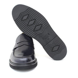 Mocassino in vitello spazzolato blu con fondo gomma leggera 6259GCBLU 1145 ROSSI 