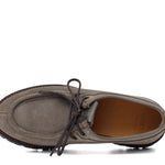 Stringata donna stile ingegnere in suede color sabbia  con fondo in gomma leggera D211HSBIS 21 ROSSI 