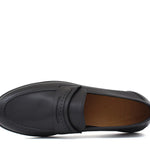 Mocassino in vitello morbido color nero con fondo in gomma cucita blake 1074LOSNE 94 ROSSI 