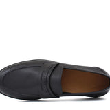 Mocassino in vitello morbido color nero con fondo in gomma cucita blake 1074LOSNE 94 ROSSI 